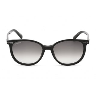 Swarovski SK0354 Sunglasses Shiny Black / Gradient Smoke-AmbrogioShoes