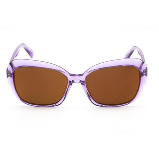 Swarovski SK0383 Sunglasses Shiny Purple / Brown Mirror-AmbrogioShoes