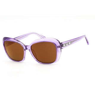 Swarovski SK0383 Sunglasses Shiny Purple / Brown Mirror Women's-AmbrogioShoes