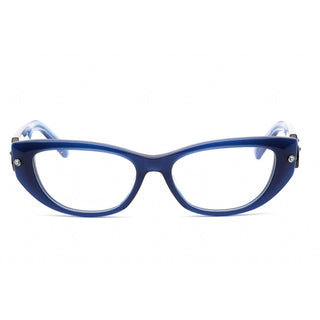 Swarovski SK5476 Eyeglasses Transparent Navy Blue / Clear Lens-AmbrogioShoes