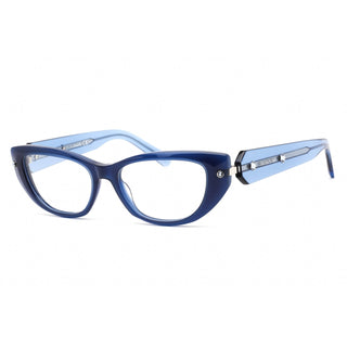 Swarovski SK5476 Eyeglasses Transparent Navy Blue / Clear Lens-AmbrogioShoes
