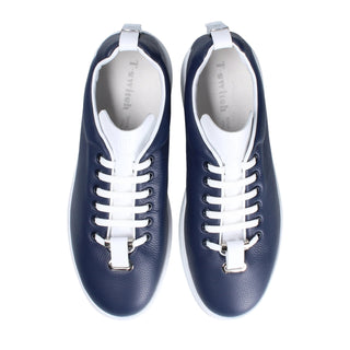 T-Switch Leather Sneakers - Blue-AmbrogioShoes