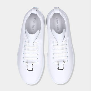 T-Switch Leather Sneakers - White-AmbrogioShoes