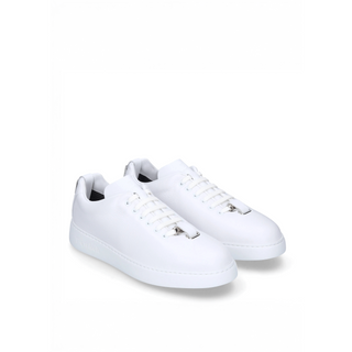 T-Switch Leather Sneakers - White-AmbrogioShoes