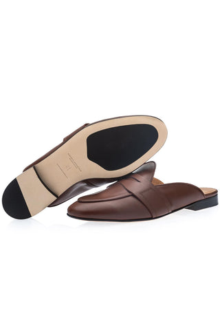 Tangerine 9 Nappa Mule-Dellamoda