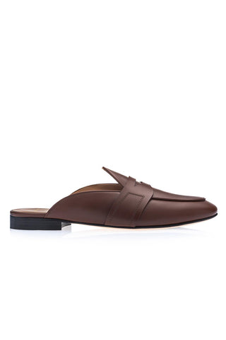 Tangerine 9 Nappa Mule-Dellamoda