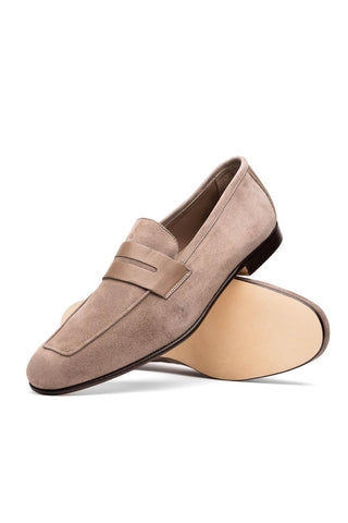 Tippa Suede Loafer - Taupe-Dellamoda