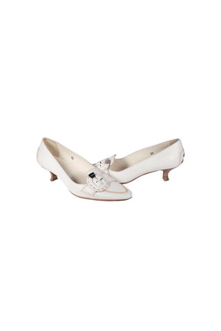 Tods Designer Shoes for Women White Leather Low Heels (TDW12)