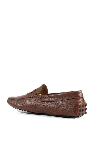 Tods Gommini Driving Textured leather Loafers Brown (TDM22)