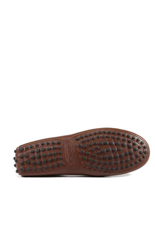 Tods Gommini Driving Textured leather Loafers Brown (TDM22)