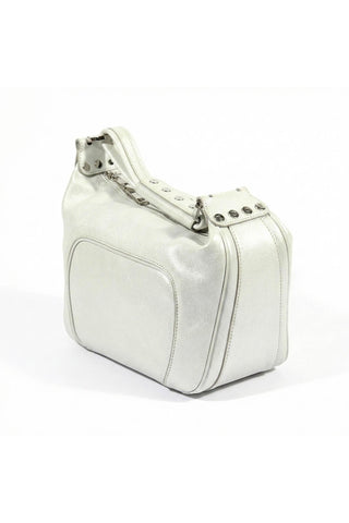 Tods Handbag "Mercer" Silver Metallic Leather Bag (TD1752)