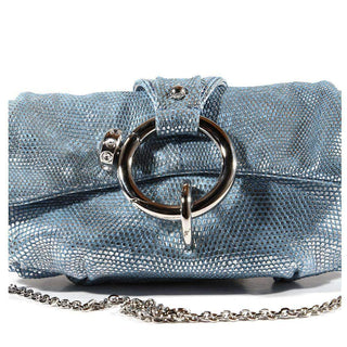 Tods Handbag Python Print Leather Evening Bag Blue (TD1742)-AmbrogioShoes