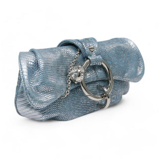 Tods Handbag Snake Print Leather Evening Bag Blue (TD1742)-AmbrogioShoes