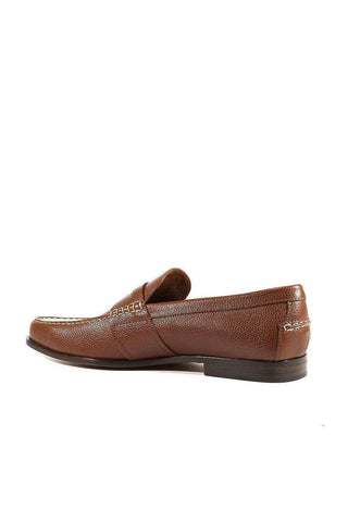 Tods Men's Designer Shoes Italian Moassiomo Wilson Pebbeled Leather Dark Brown (TDM13)
