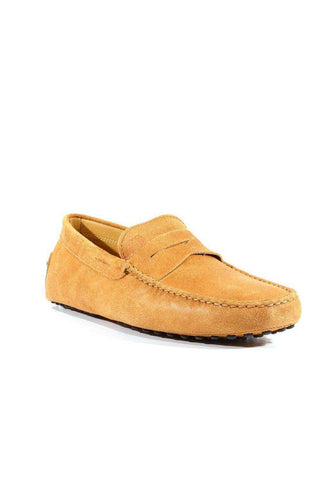 Tods Men Gommini Textured leather Moccasin Nuovo Beige(TDM31)