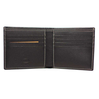 Tods Mens Wallet Black Smooth Leather with White Stitching (T131)-AmbrogioShoes