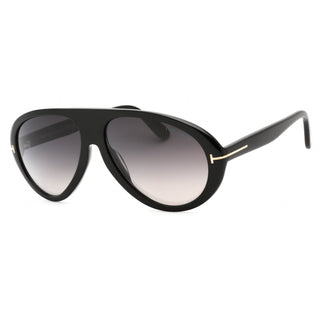Tom Ford Camillo FT0988 Sunglasses Shiny Black / Gradient Smoke Unisex-AmbrogioShoes
