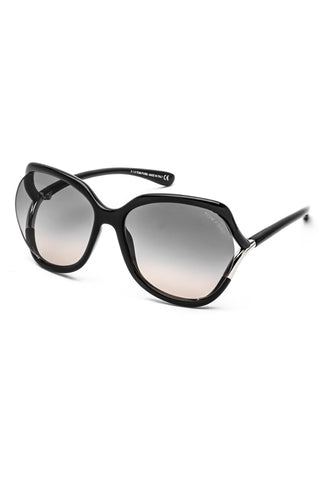 Tom Ford FT0578 Sunglasses Shiny Black / Gradient Smoke