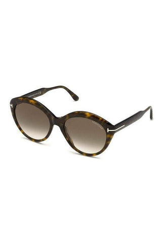Tom Ford FT0763-F Sunglasses Dark Havana / Gradient Roviex (S)