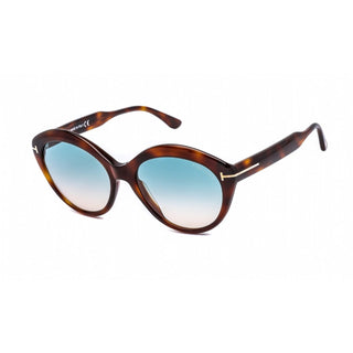 Tom Ford FT0763 Women's Sunglasses Blonde Havana / Gradient Green-AmbrogioShoes