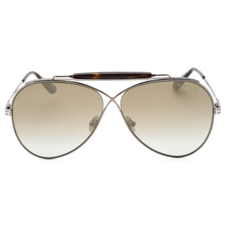 Tom Ford FT0818 Sunglasses Shiny Gunmetal / Brown Mirror-AmbrogioShoes