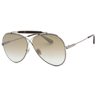 Tom Ford FT0818 Sunglasses Shiny Gunmetal / Brown Mirror-AmbrogioShoes