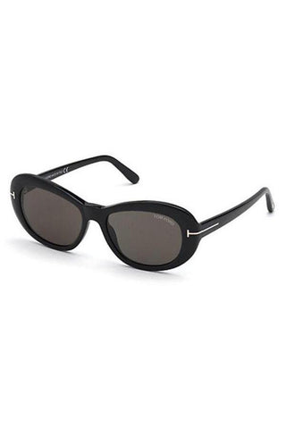 Tom Ford FT0819 Sunglasses Shiny Black / Smoke (S) Women's