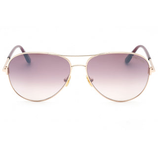 Tom Ford FT0823 Sunglasses Shiny Rose Gold / Gradient Red Mirror Unisex-AmbrogioShoes