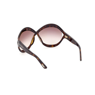 Tom Ford FT0902 Sunglasses Dark Havana / Gradient Brown Women's (S)-AmbrogioShoes