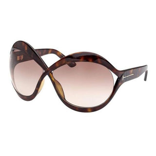 Tom Ford FT0902 Sunglasses Dark Havana / Gradient Brown-AmbrogioShoes