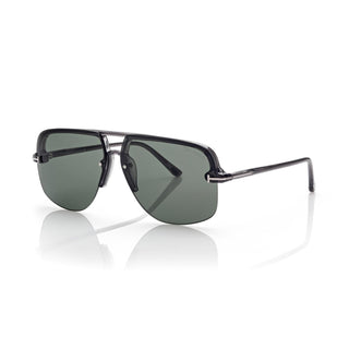 Tom Ford FT1003 Hugo Sunglasses Gray / Green Unisex-AmbrogioShoes