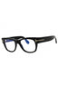 001 - shiny black/Clear/Blue-light Block lens