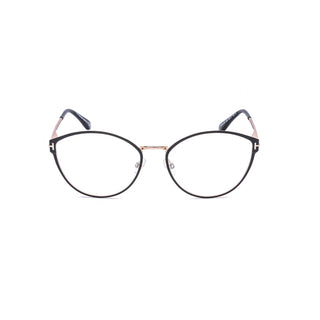 Tom Ford FT5573-B Eyeglasses Black/Rose Gold / Clear Lens-AmbrogioShoes