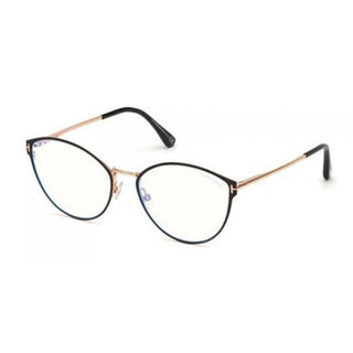 Tom Ford FT5573-B Eyeglasses Black/Rose Gold / Clear Lens-AmbrogioShoes