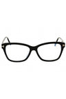 001 - shiny black/clear/blue-light block lens