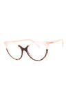 055 - coloured havana/Clear Blue-light block lens