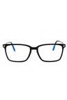 001 - shiny black/clear/blue-light block lens