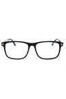 001 - shiny black/clear/blue-light block lens