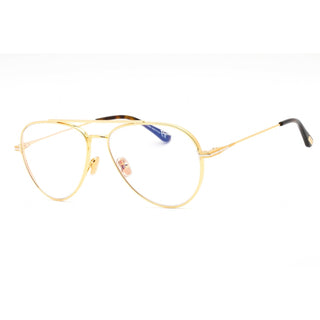 Tom Ford FT5800-B Eyeglasses shiny deep gold/Clear/Blue-light block lens Unisex-AmbrogioShoes