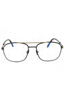 001 - Shiny black/clear/blue-light block lens