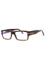 052 - dark havana / clear/blue-light block lens
