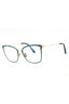 087 - shiny turquoise/clear/blue-light block lens