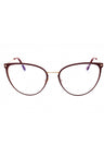 066 - shiny red/clear/Blue-light block lens