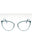 087 - shiny turquoise/clear/Blue-light block lens