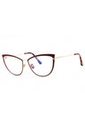 069 - shiny bordeaux/clear/blue-light block lens
