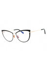 001 - shiny black/clear/blue-light block lens