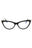 001 - shiny black/clear/blue-light block lens