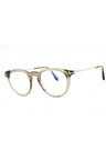 096 - shiny dark green/clear/blue-light block lens