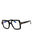 001 - shiny black / clear/blue-light block lens