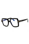 001 - shiny black / clear/blue-light block lens